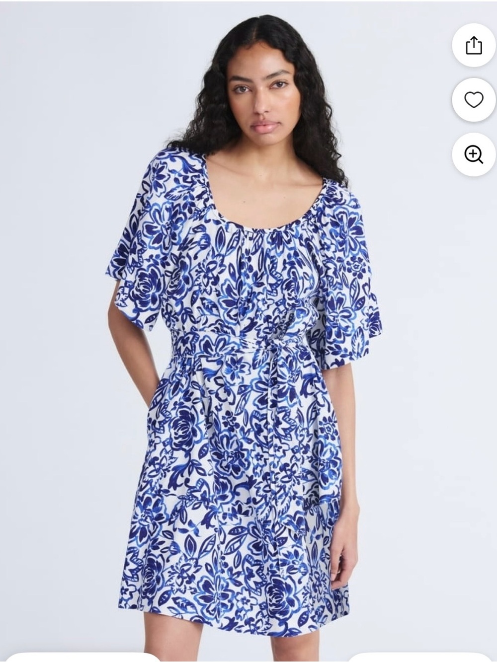 Free Assembly Floral Dress Blue Small NWT
